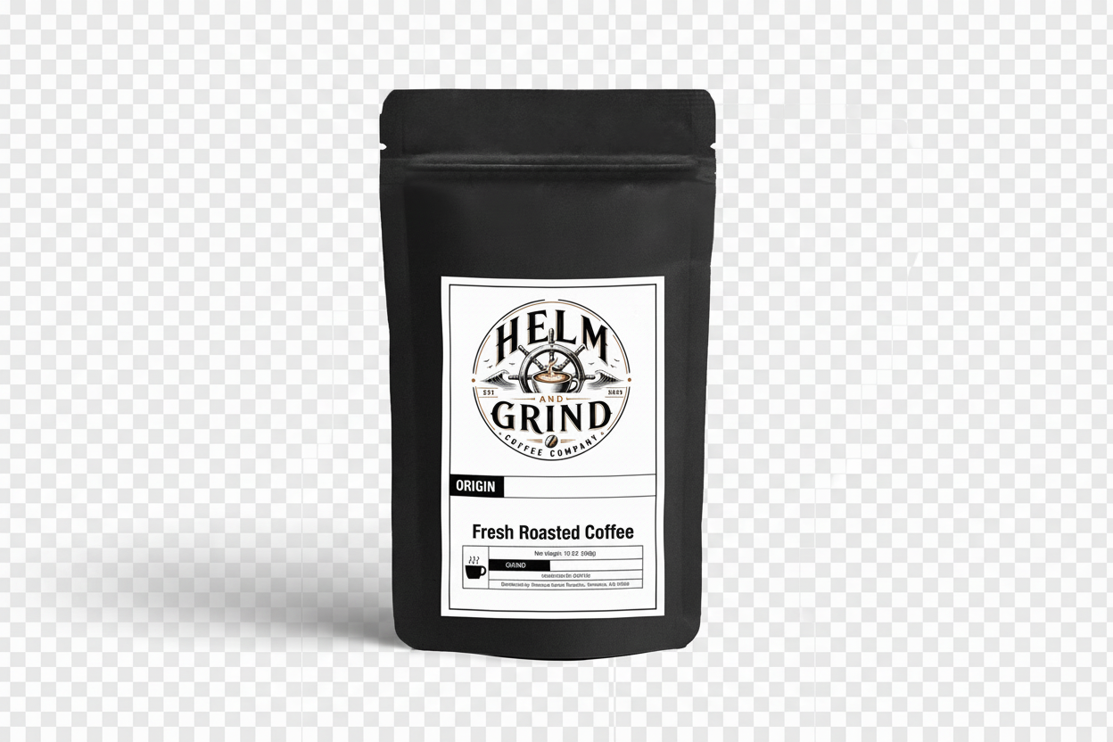 Gourmet Donut Shop coffee bag with transparent background